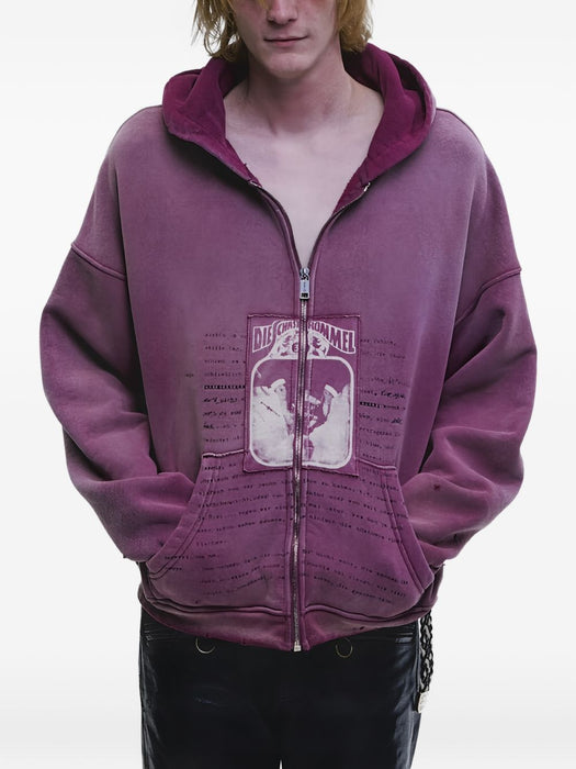 ROCK / PAPER / SCISSORS II ASSEMBLAGE ZIP HOODIE 02-0524 MAROON ENFANTS RICHES DÉPRIMÉS 