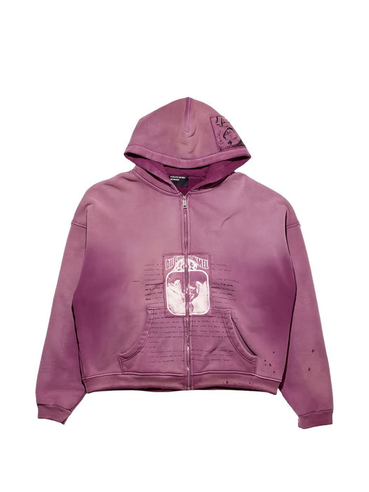 ROCK / PAPER / SCISSORS II ASSEMBLAGE ZIP HOODIE 02-0524 MAROON ENFANTS RICHES DÉPRIMÉS 