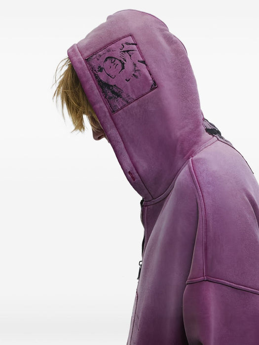 ROCK / PAPER / SCISSORS II ASSEMBLAGE ZIP HOODIE 02-0524 MAROON ENFANTS RICHES DÉPRIMÉS 