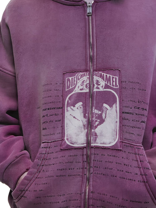 ROCK / PAPER / SCISSORS II ASSEMBLAGE ZIP HOODIE 02-0524 MAROON ENFANTS RICHES DÉPRIMÉS 