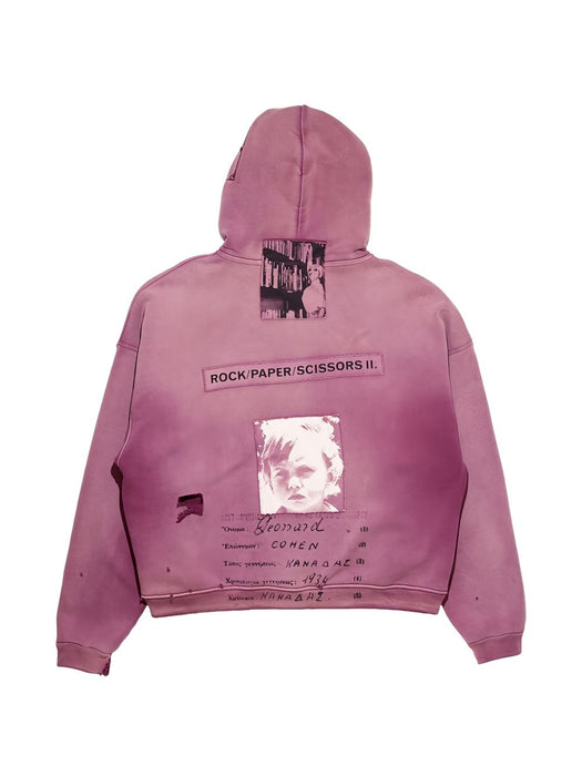 ROCK / PAPER / SCISSORS II ASSEMBLAGE ZIP HOODIE 02-0524 MAROON ENFANTS RICHES DÉPRIMÉS 