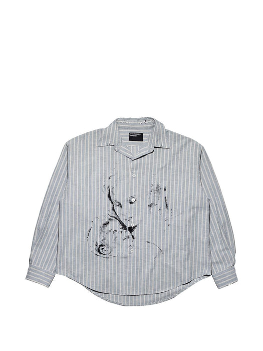 REPAIRED EVERYDAY SHIRT 04-0260 GREEN / WHITE STRIPE ENFANTS RICHES DÉPRIMÉS 