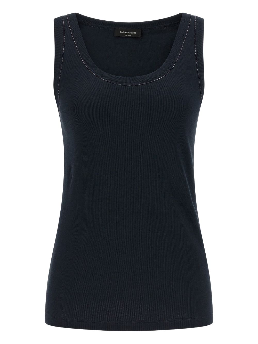 jewel-detail round-neck top JED266F602L896 5146 FABIANA FILIPPI 
