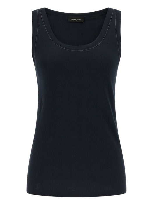 jewel-detail round-neck top JED266F602L896 5146 FABIANA FILIPPI 
