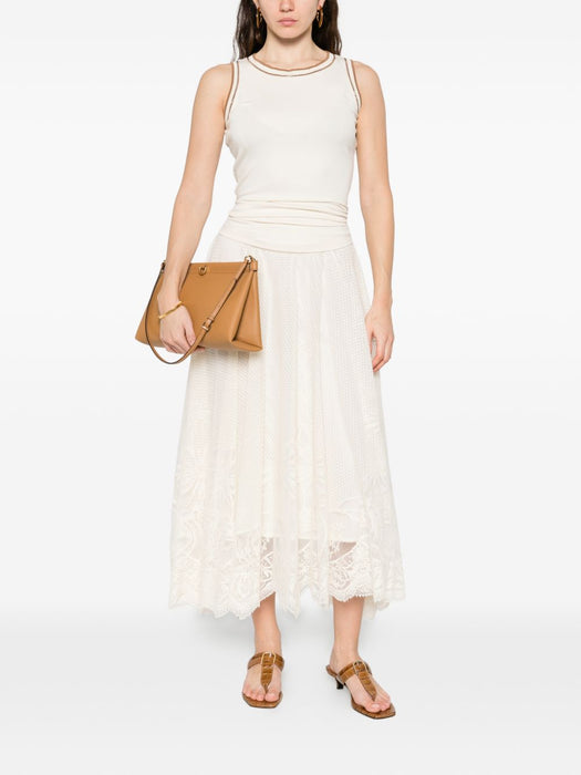 contrast-trim sleeveless tank top<BR/><BR/> JED276F602M203 VR1 FABIANA FILIPPI 