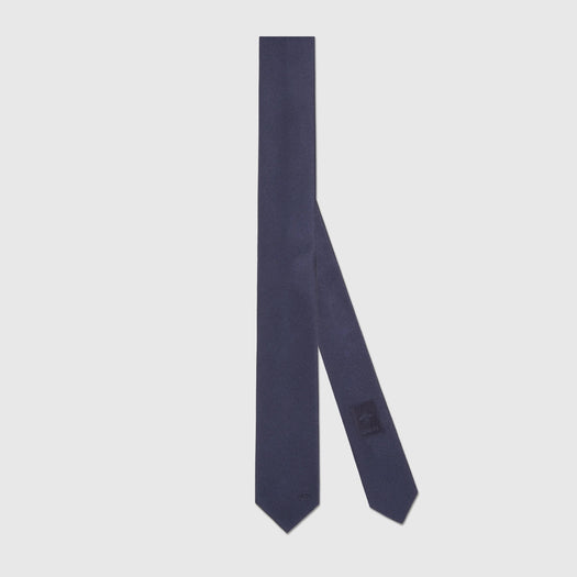 Silk tie with Double G detail 707253 4NAAB4000 GUCCI 