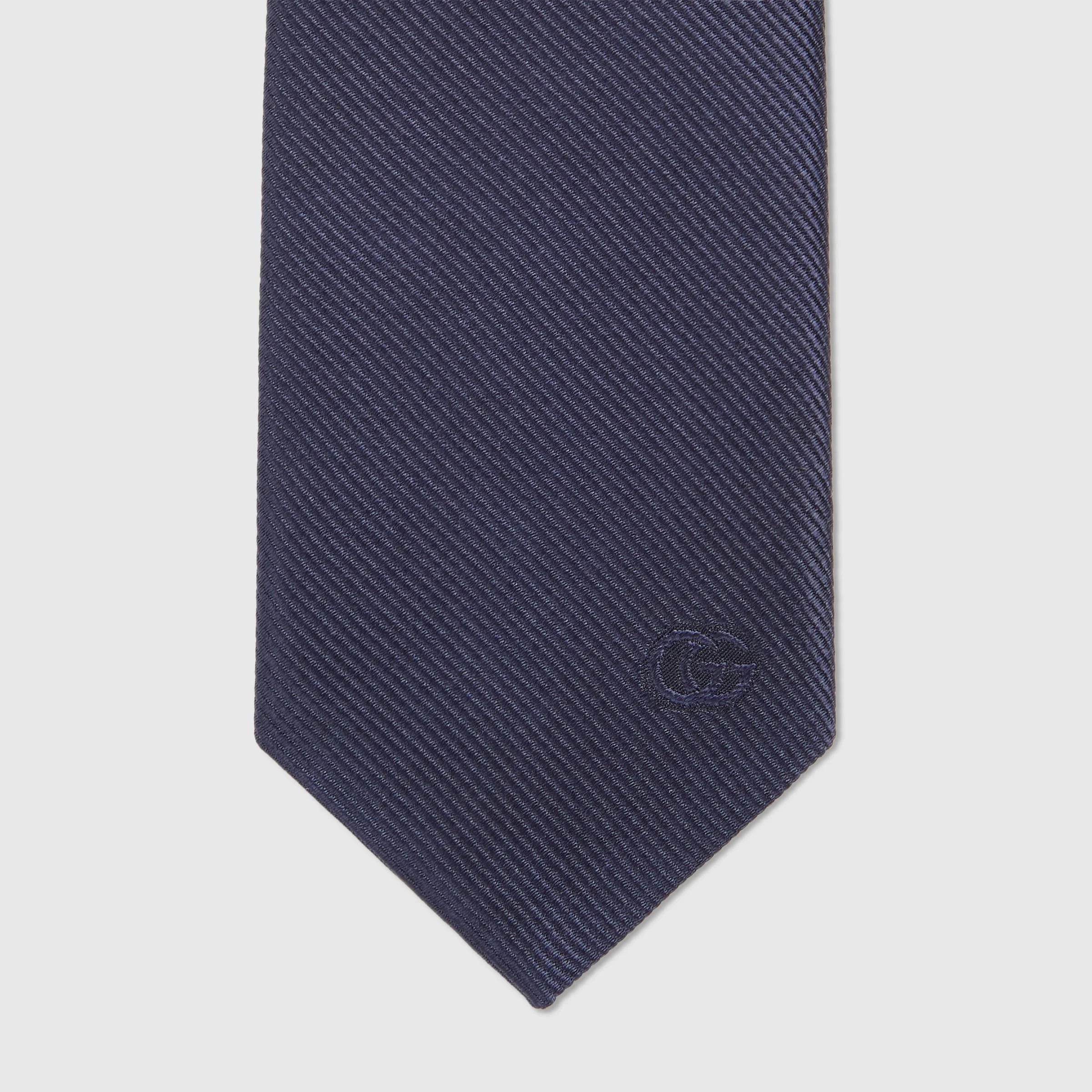 Silk tie with Double G detail 707253 4NAAB4000 GUCCI 