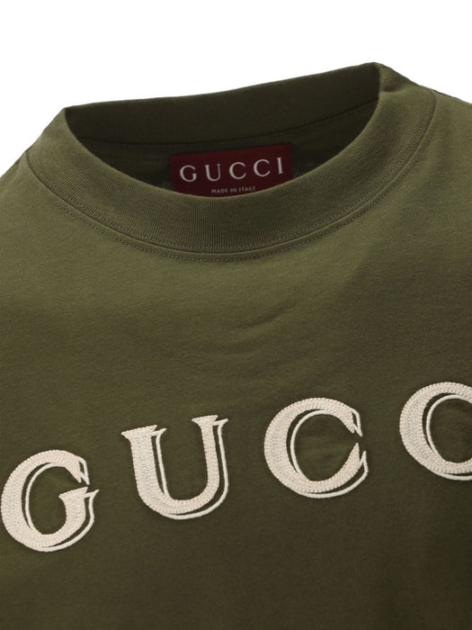 Cotton jersey T-shirt with embroidery 798115 XJHN33254 GUCCI 