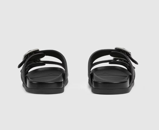 Men's slide sandal with buckles 831830 FAFPY8473 GUCCI 