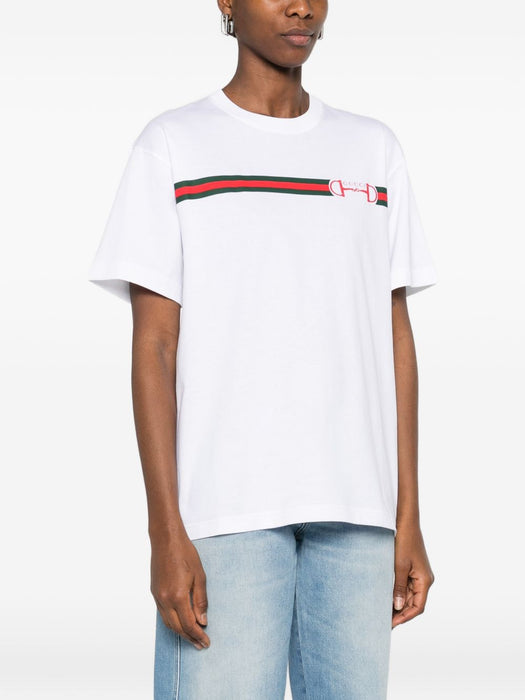 stripe logo T-shirt<BR/><BR/> 837959 XJHM59081 GUCCI 