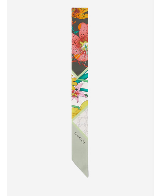 Printed silk twill ribbon 851201 3G0013367 GUCCI 