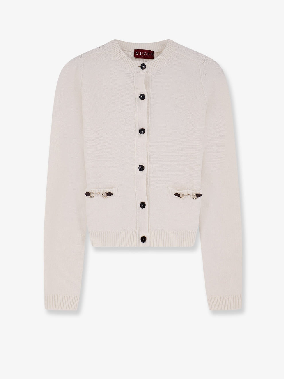 Wool and cashmere cardigan with metal Horsebit<BR/> 851977 XKEVK9051 GUCCI 