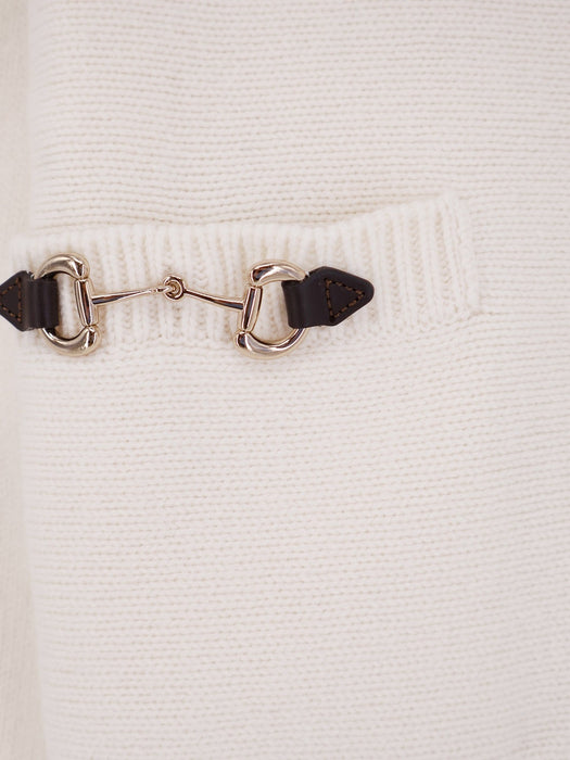 Wool and cashmere cardigan with metal Horsebit<BR/> 851977 XKEVK9051 GUCCI 