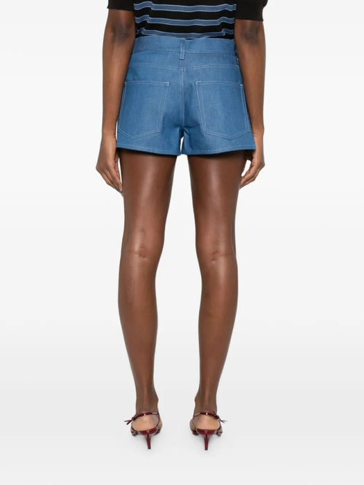 horsebit-detail cotton denim shorts 851990 XDDEH4850 GUCCI 
