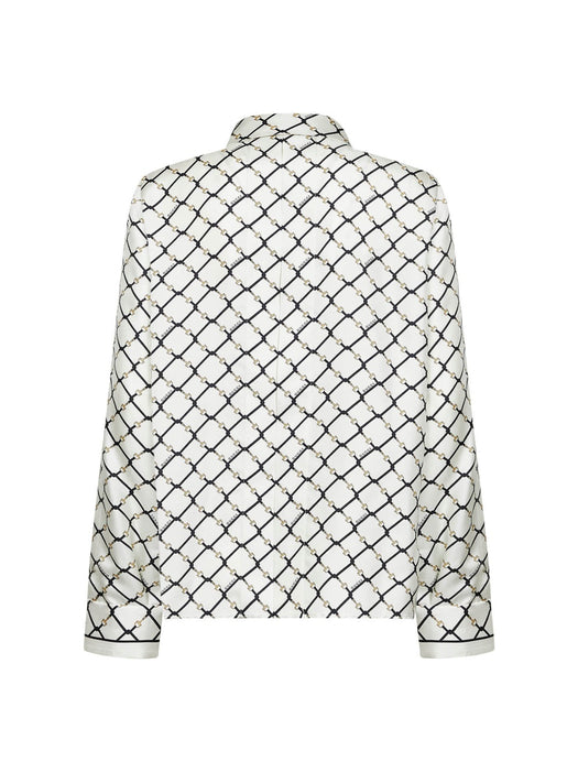 White printed silk twill shirt 852949 ZAUMY9097 GUCCI 