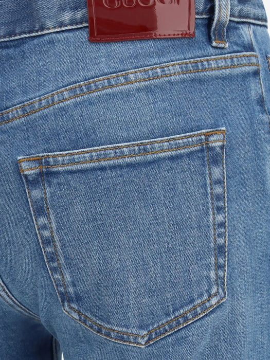 logo-patch flared trousers 855671 XDDFK4011 GUCCI 