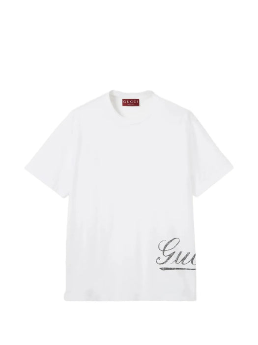 logo lettering ribbed T-shirt 856477 XJHQM9066 GUCCI 