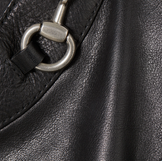 Leather jacket with Horsebit 864931 XNBCJ1000 GUCCI 