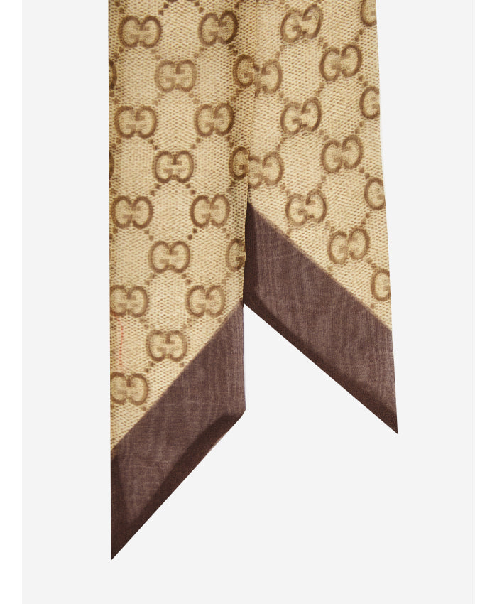 Printed silk chiffon ribbon 865307 3GAQS9965 GUCCI 