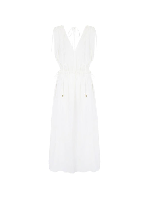 Maxi beach kaftan 25HSAT26 WHT-WHT HEIDI KLEIN 
