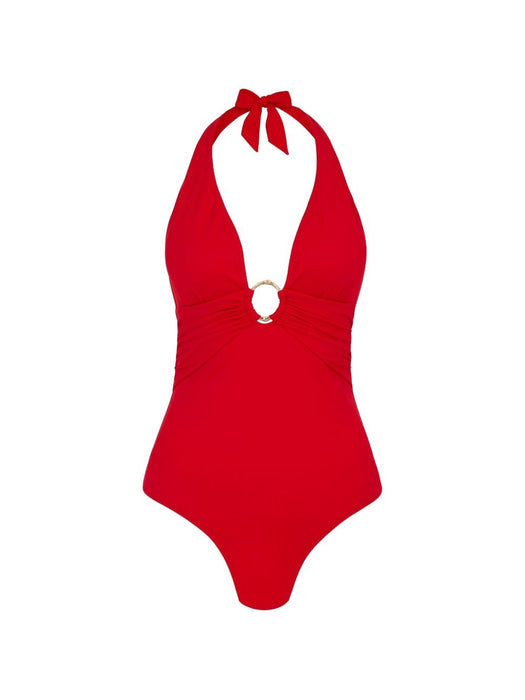 Petalia ring halterneck swimsuit 26SSPT21 RED-RED HEIDI KLEIN 