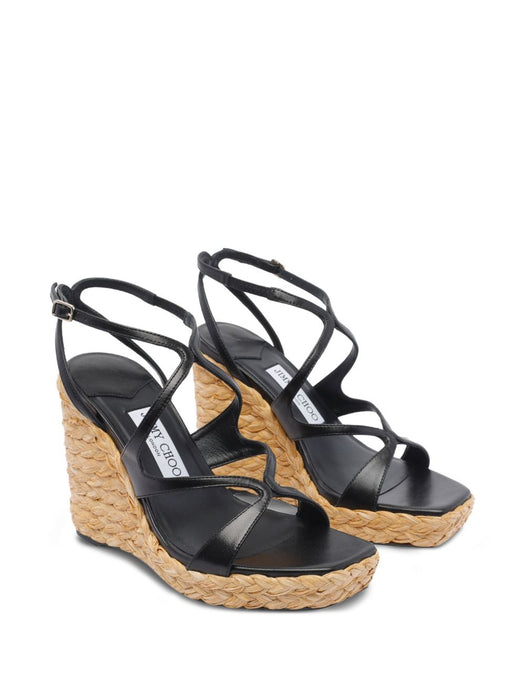 110 Ayla sandals AYLA 110 CTQ BLACK JIMMY CHOO 