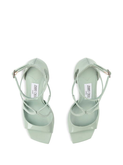 Azia 95 strappy sandals AZIA 95 PAT VERDE JIMMY CHOO 
