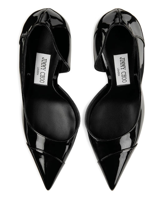 100mm Brigitte pointed-toe pumps BRIGITTE 100 PAT BLACK JIMMY CHOO 