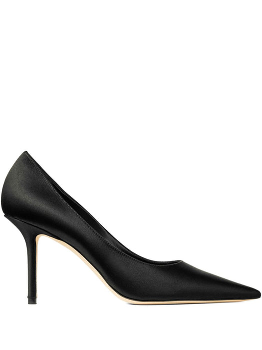 85mm Love pointed-toe pumps LOVE 85 SAT BLACK JIMMY CHOO 