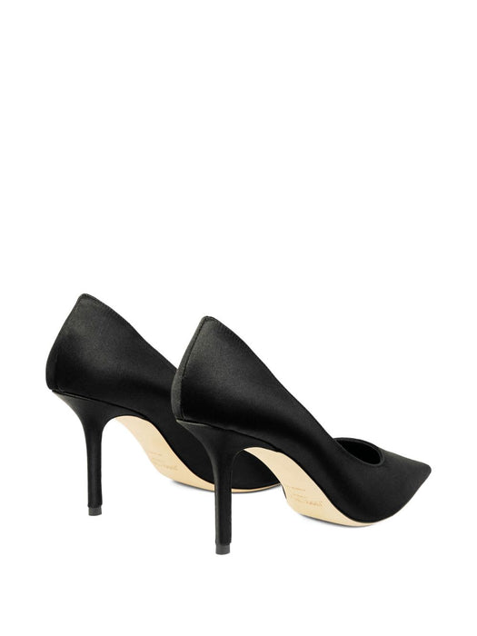 85mm Love pointed-toe pumps LOVE 85 SAT BLACK JIMMY CHOO 