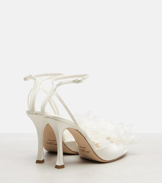 Mimmi satin sandals MIMMI 100 GVX IVORY/IVORY JIMMY CHOO 
