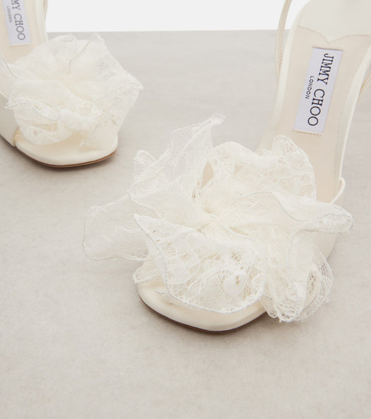 Mimmi satin sandals MIMMI 100 GVX IVORY/IVORY JIMMY CHOO 