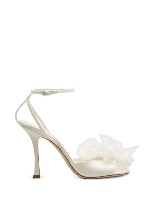 Mimmi satin sandals MIMMI 100 GVX IVORY/IVORY JIMMY CHOO 