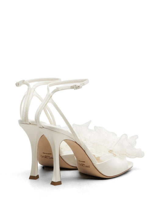 Mimmi satin sandals MIMMI 100 GVX IVORY/IVORY JIMMY CHOO 