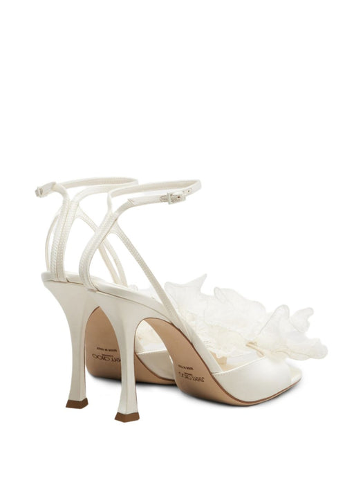 Mimmi satin sandals MIMMI 100 GVX IVORY/IVORY JIMMY CHOO 