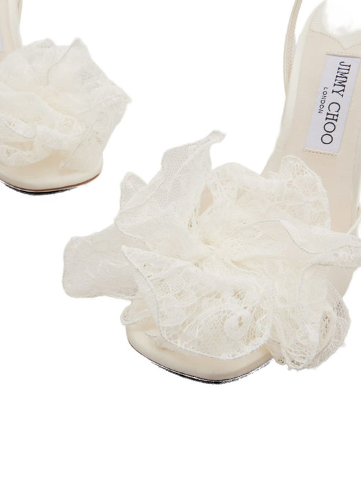 Mimmi satin sandals MIMMI 100 GVX IVORY/IVORY JIMMY CHOO 