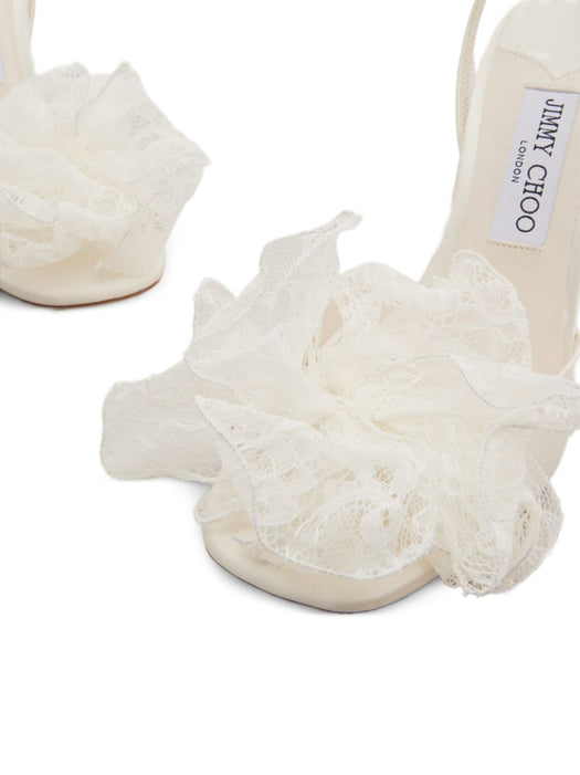 Mimmi satin sandals MIMMI 100 GVX IVORY/IVORY JIMMY CHOO 