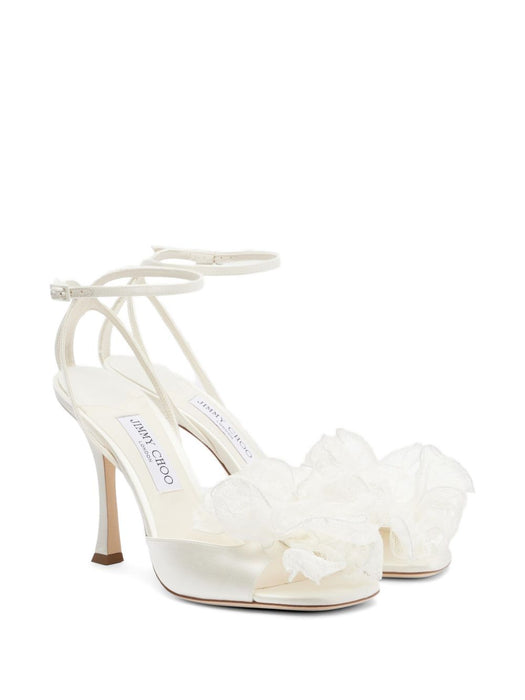 Mimmi satin sandals MIMMI 100 GVX IVORY/IVORY JIMMY CHOO 