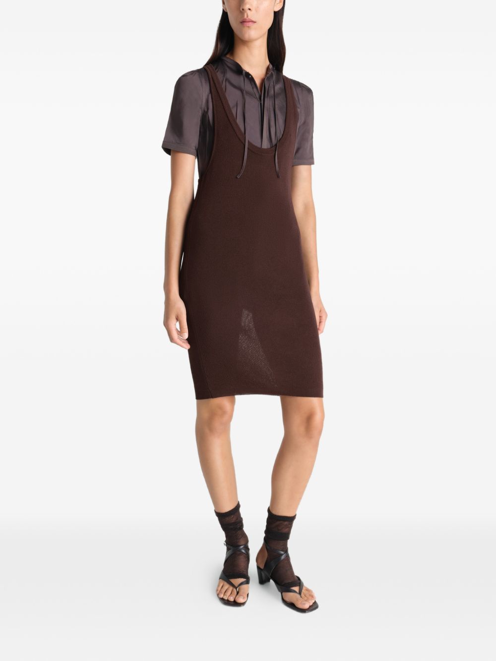 racerback tank top mini dress DR1153 LK1020BR523 LEMAIRE 