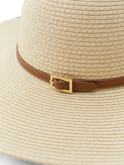 Jemima Cream Hat JEMIMA CR WHT/TAN MELISSA ODABASH 