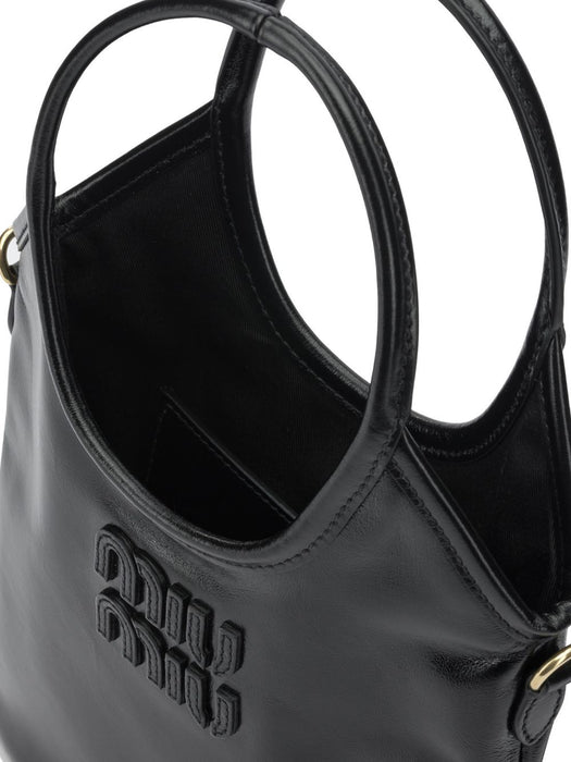 Ivy leather tote bag 5BA281 V OLI 2IEOF0002 MIU MIU 