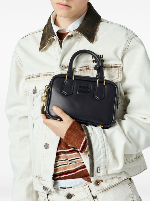 Arcadie leather tote bag 5BB123 V OON ACR3F0002 MIU MIU 