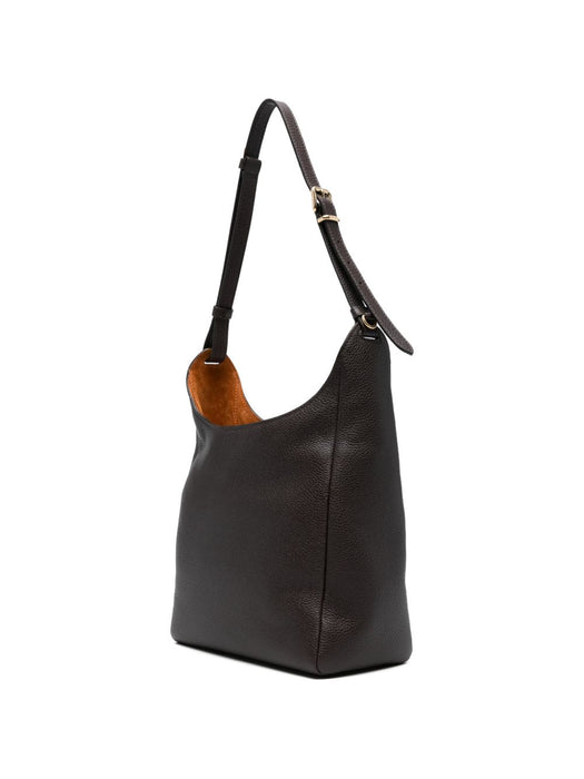 Dark Brown Leather Shoulder Bag 5BE098 2IFLF0ZKS MIU MIU 