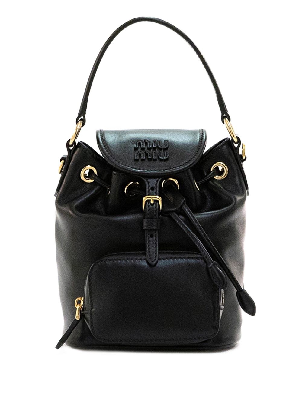 pocket mini leather backpack<BR/> 5BZ045 V OOM 2CRWF0002 MIU MIU 