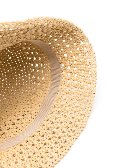 embroidered-logo raffia bucket hat 5HC287 2DO1F0A5T MIU MIU 