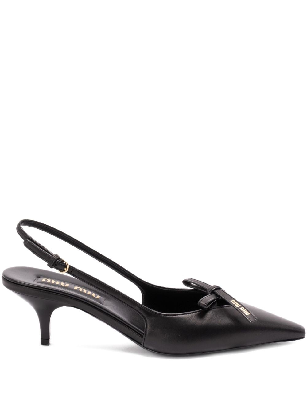 Leather slingback pumps with bow 5I474E F 105 79NF0002 MIU MIU 