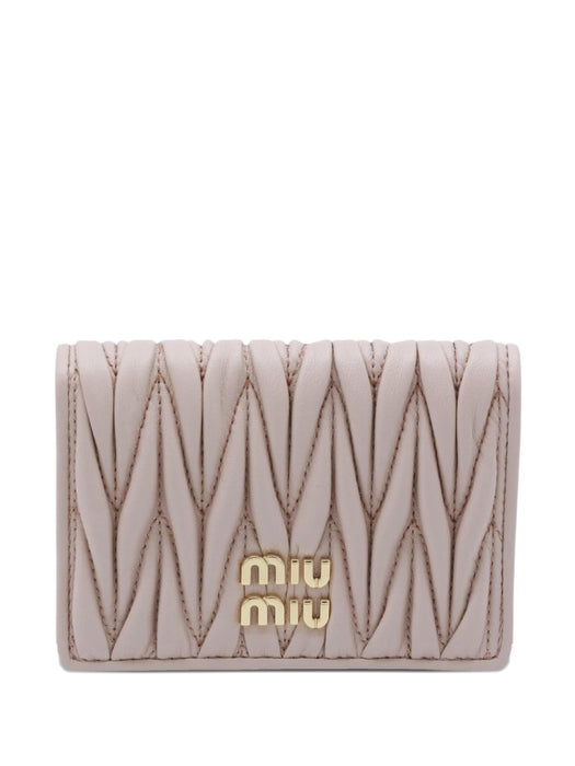 Beige Leather Wallet 5MC103 AFPPF0236 MIU MIU 
