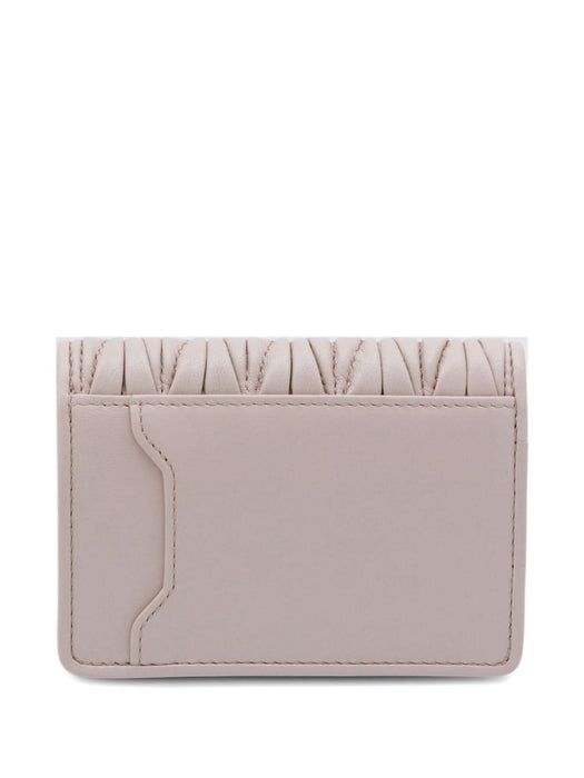 Beige Leather Wallet 5MC103 AFPPF0236 MIU MIU 