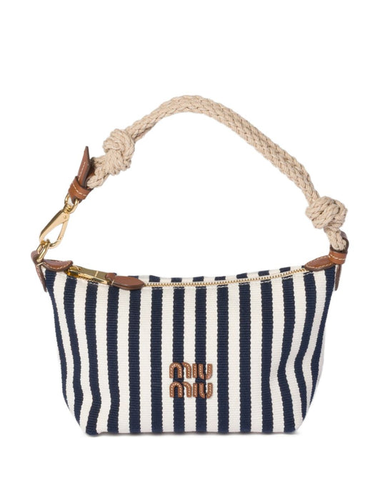 Cotton and leather pouch 5NE841 2I0GF0B9P MIU MIU 