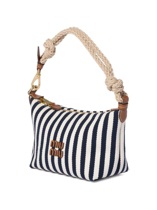Cotton and leather pouch 5NE841 2I0GF0B9P MIU MIU 